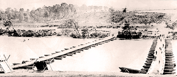 Pontoon bridges at Fredericksburg. 